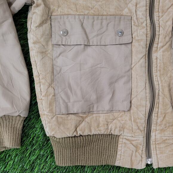 Vintage 80s Western Cowboy Corduroy Jacket M/L 22x26 Cropped - Picture 12 of 16